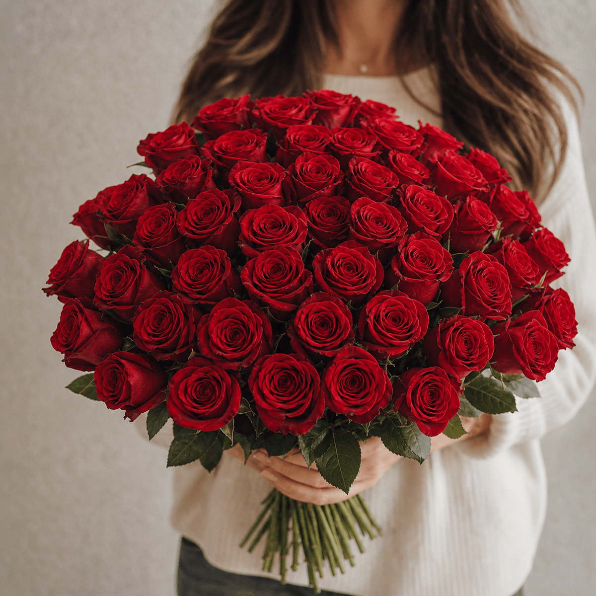 50 rote Rosen - Blume Ideal