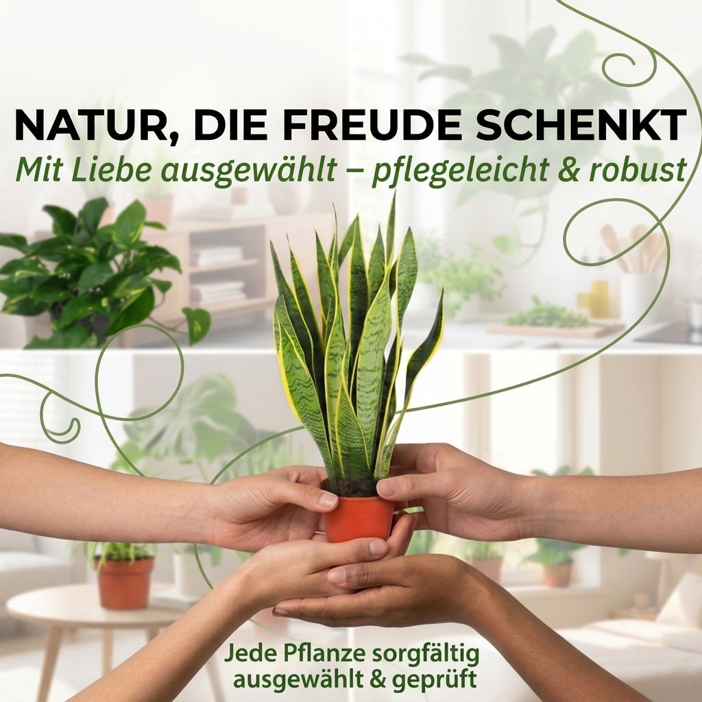 “EasyCare” Pflanzenset + 6x Seegraskorb | 6er-Set | ca. 30-60 cm | Ø 12-15 cm Topf