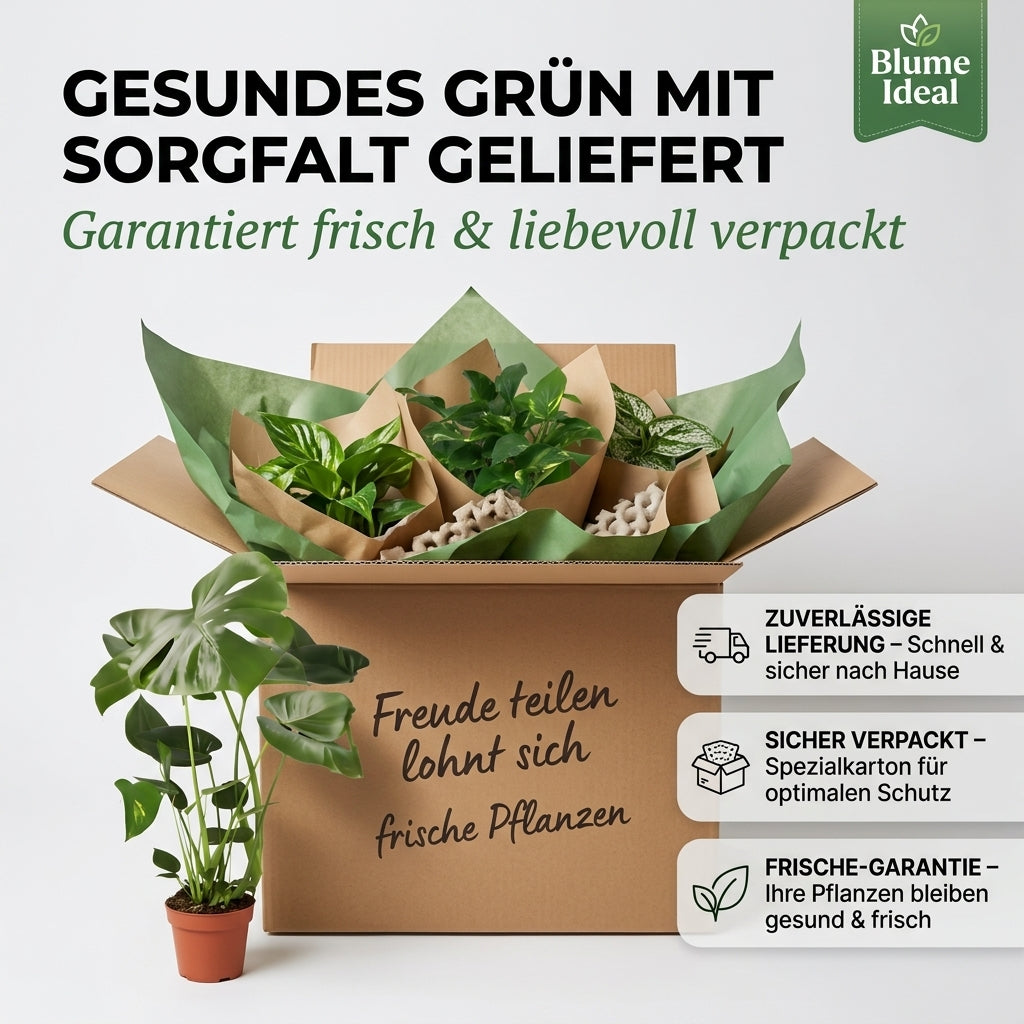 “EasyCare” Pflanzenset + 6x Seegraskorb | 6er-Set | ca. 30-60 cm | Ø 12-15 cm Topf