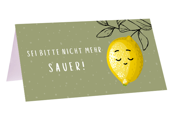 Sei nicht mehr sauer