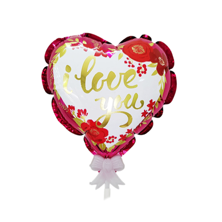 Herzballon rot/weiß