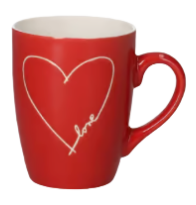 Becher 'Love' rot