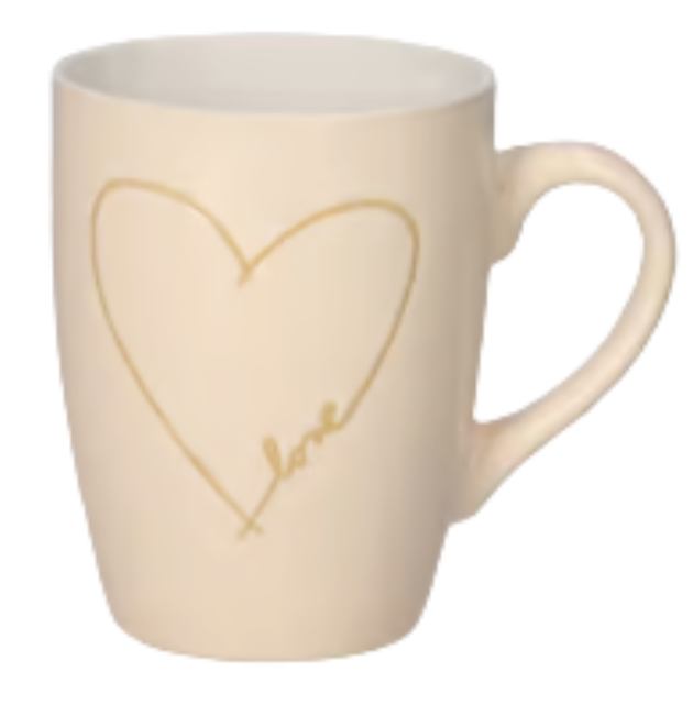 Becher 'Love' beige