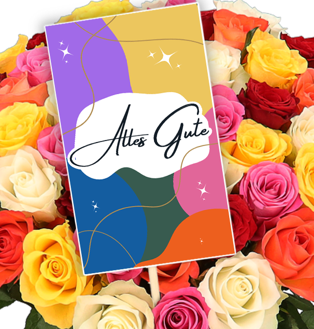 Alles Gute - Blumenstecker