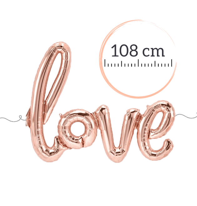 Ballon - Schriftzug love - Blume Ideal