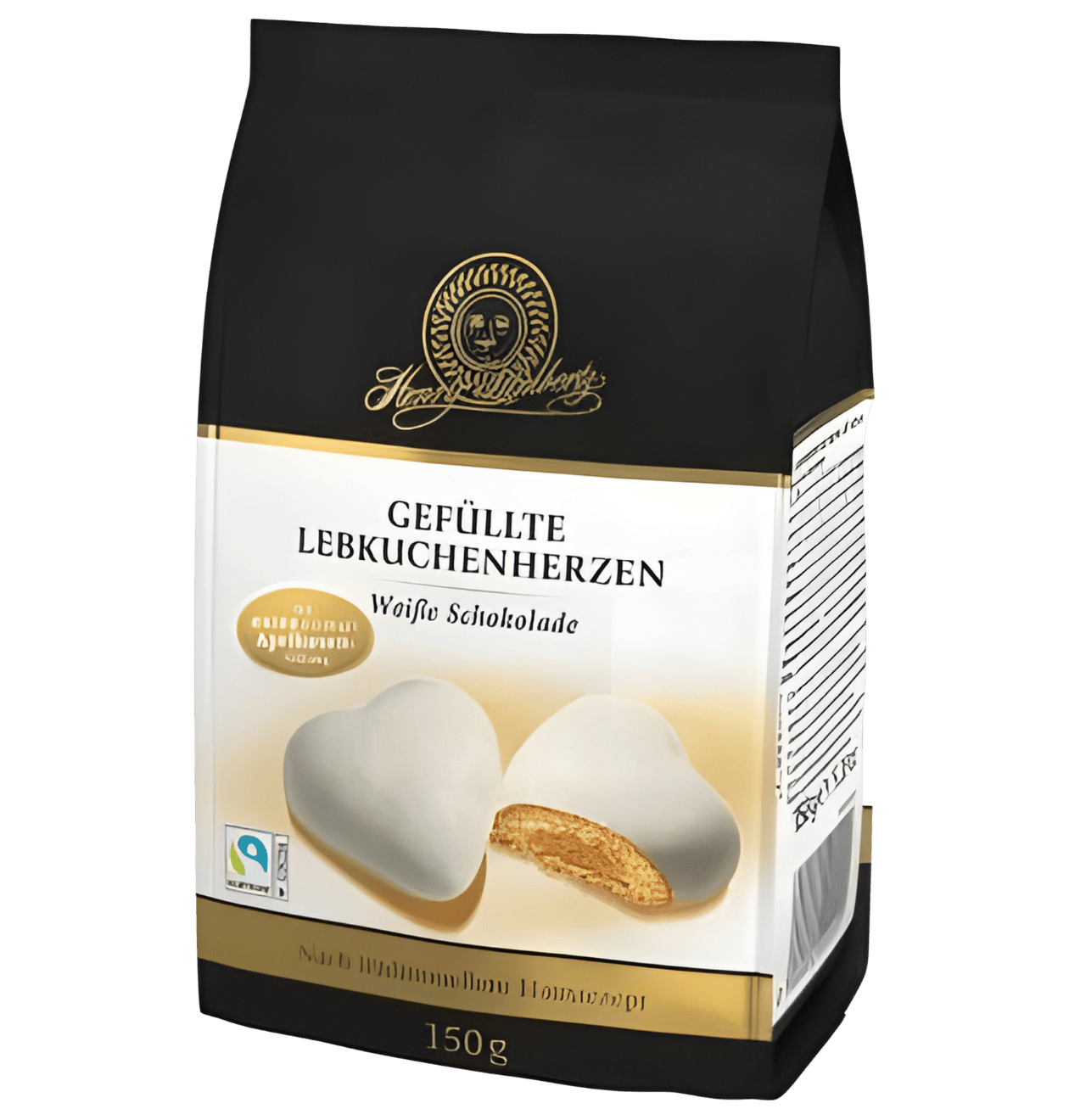 Gefüllte Lebkuchenherzen (Weiß, 150g) - Blume Ideal