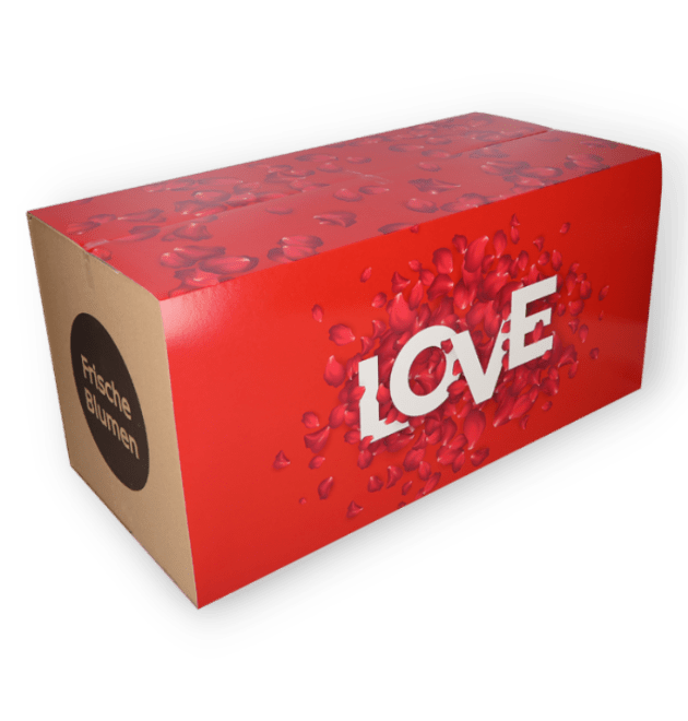 Geschenk - Verpackung - "Love" - Blume Ideal
