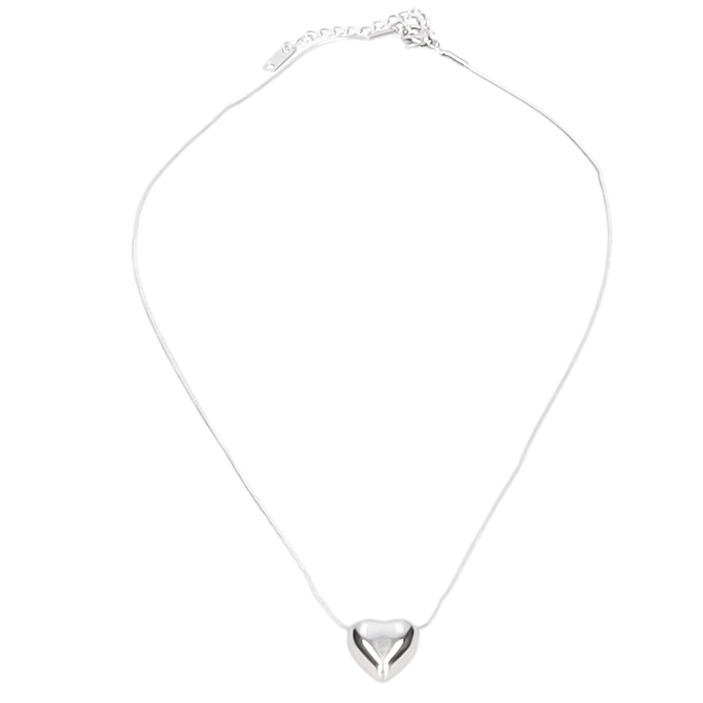 Halskette mit Herz - Anhänger - Blume Ideal