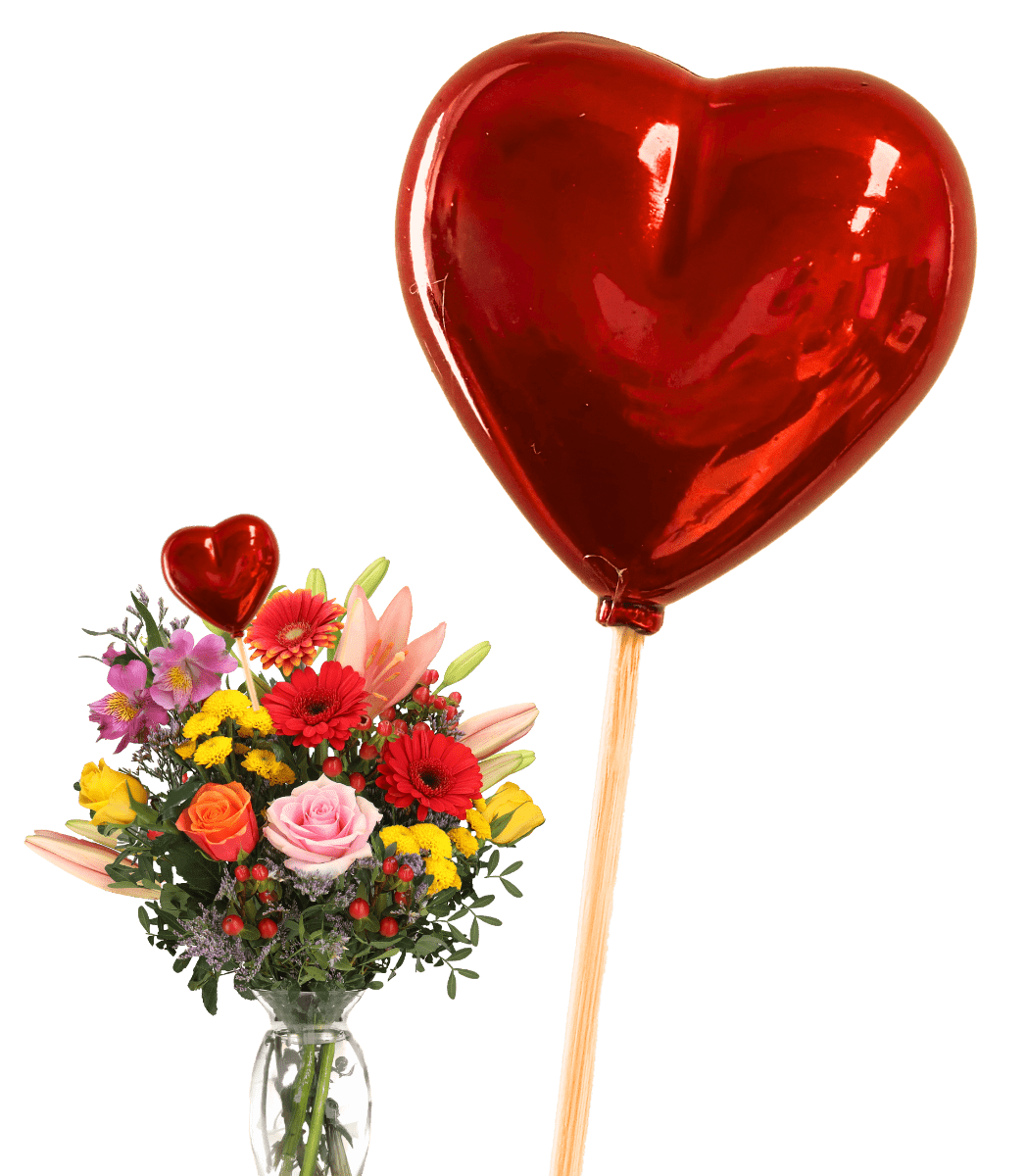 Herzstecker "Love" - Blume Ideal