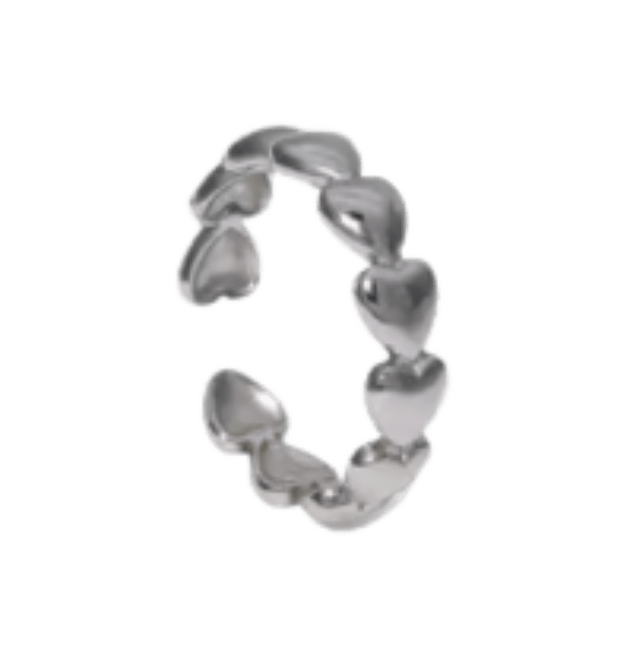 Verstellbarer Ring, Herzform - Blume Ideal