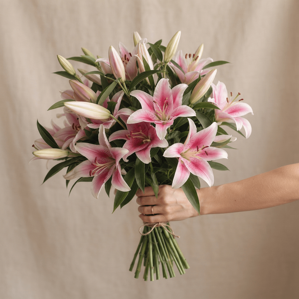 15 Pinke Lilien - Blume Ideal