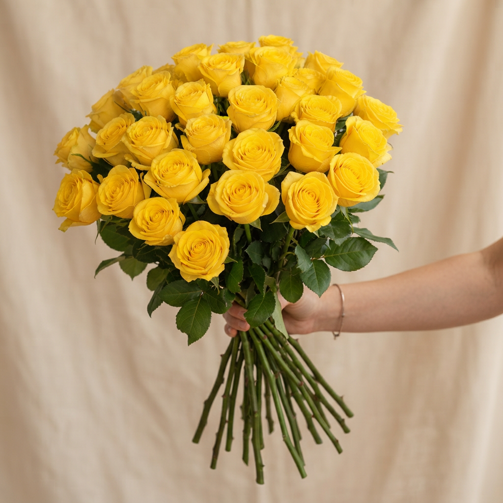 40 gelbe Rosen