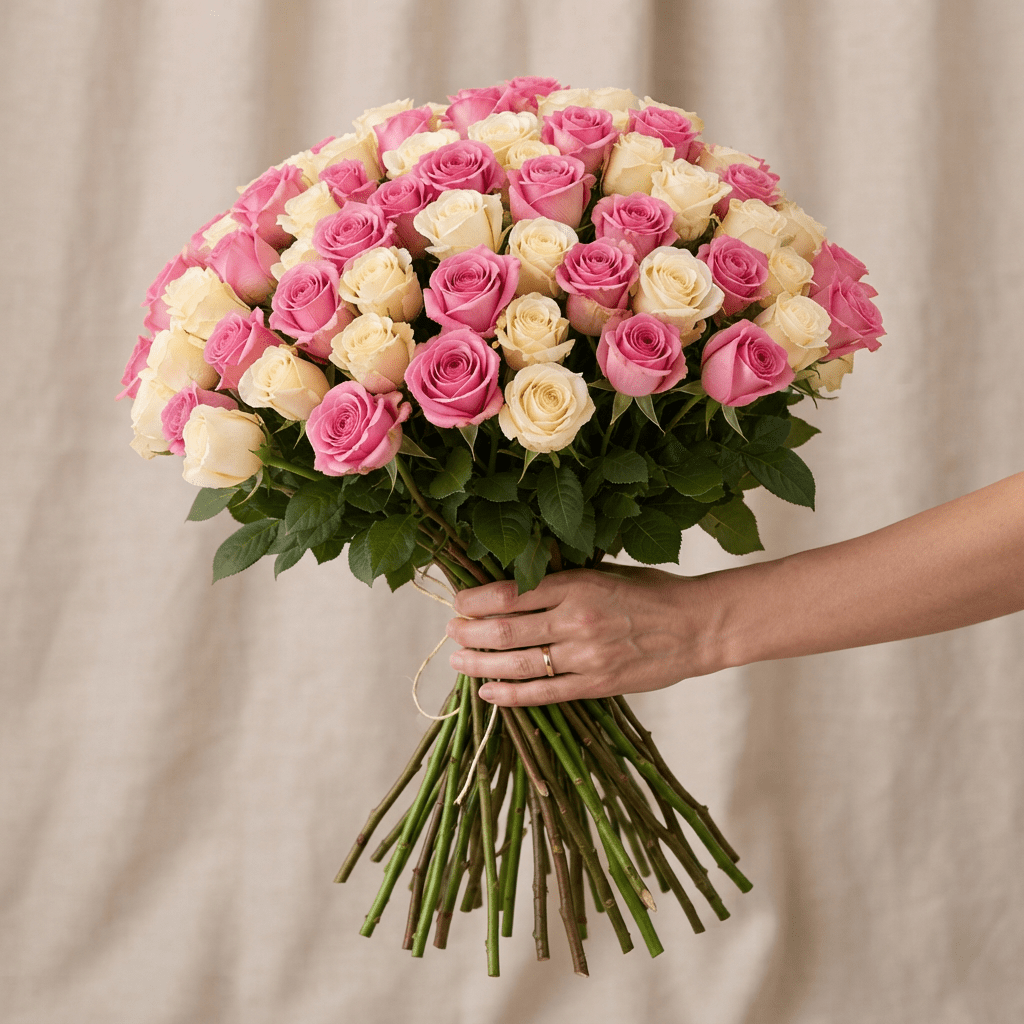 30 Rosen - "Candy Cotton" - Blume Ideal