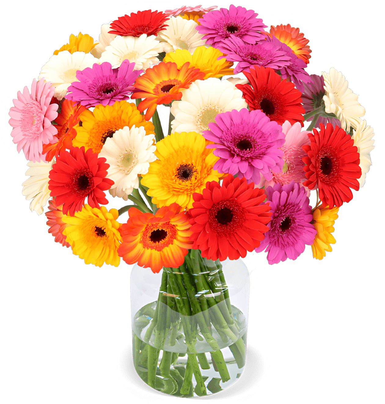 40 Bunte Gerbera - Blume Ideal
