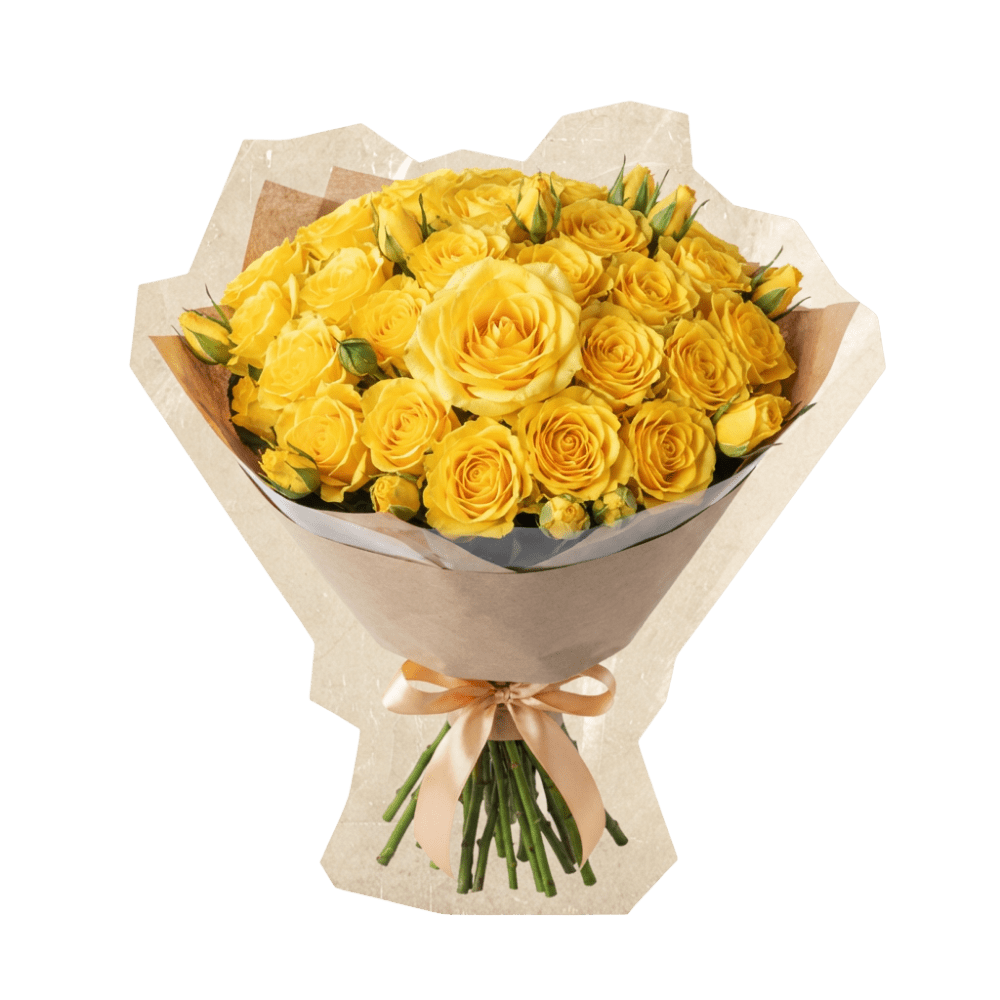 60 gelbe Rosen - Blume Ideal