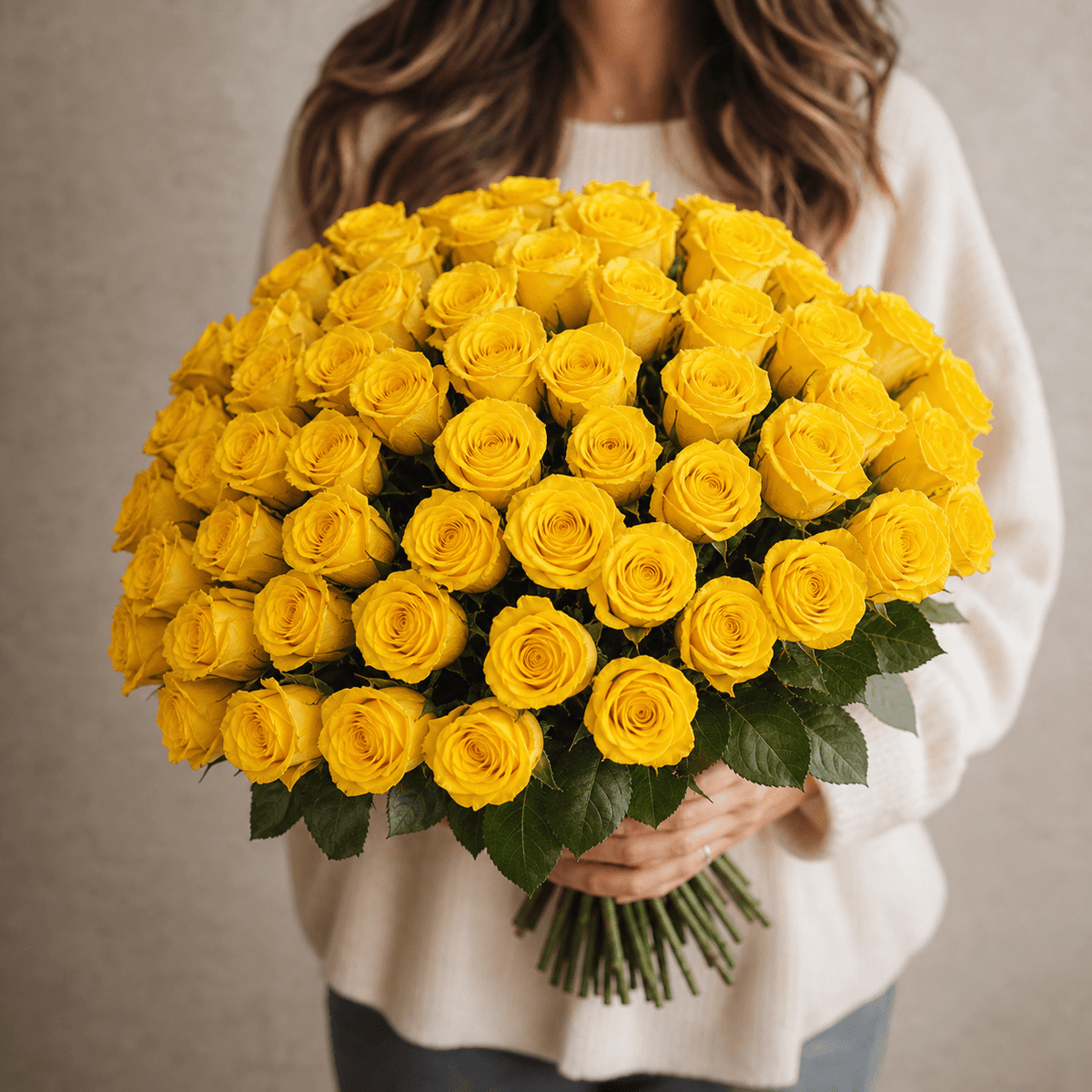 60 gelbe Rosen - Blume Ideal