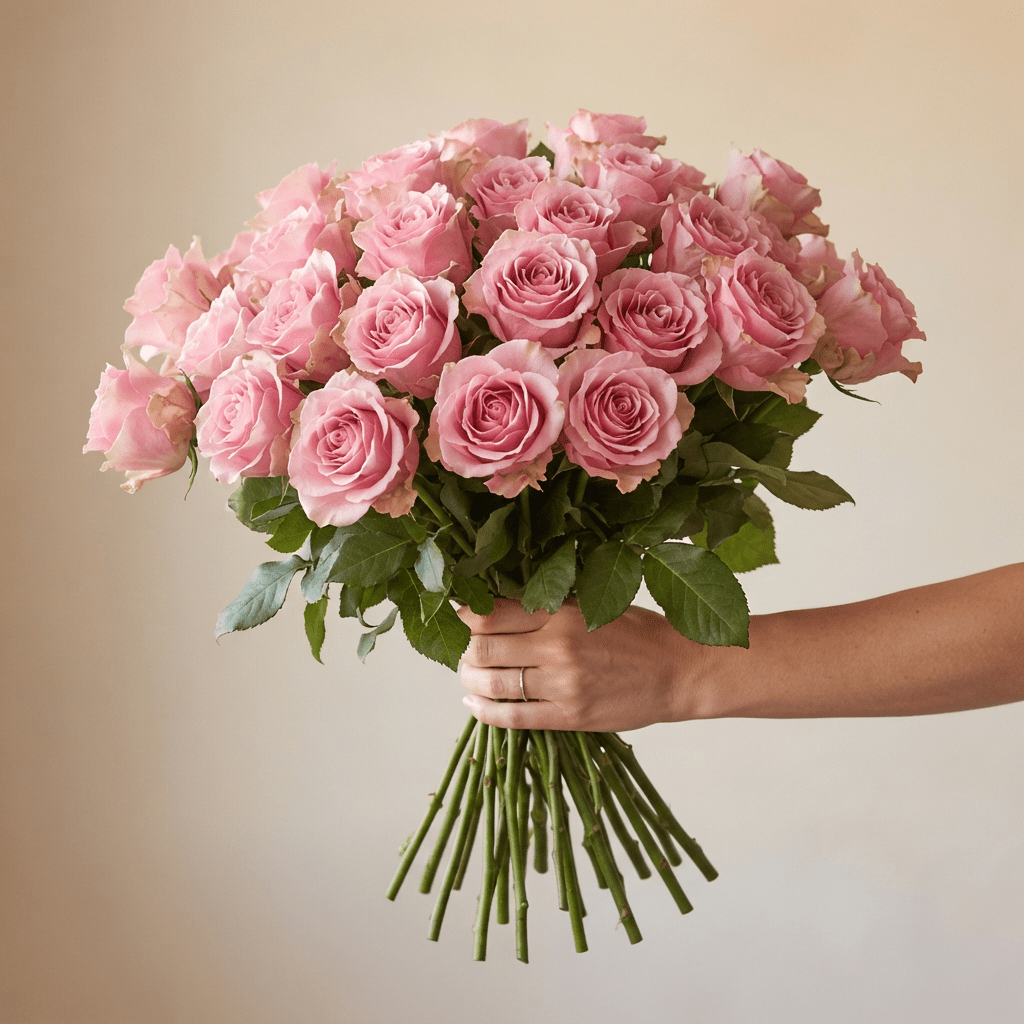 60 pinke Rosen - Blume Ideal