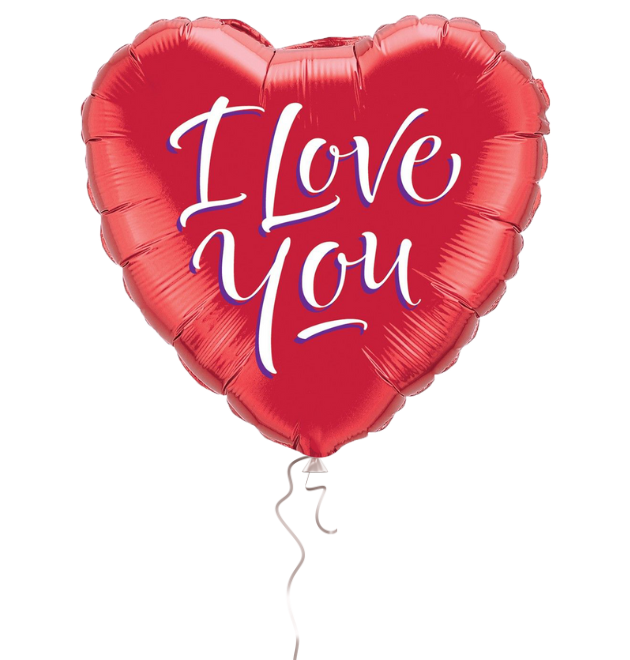 Heliumballon - I Love You I Rot-Herz