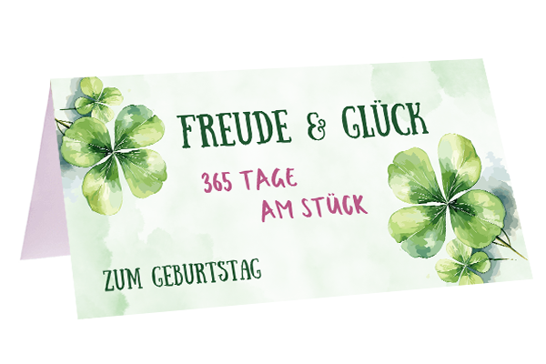 Freude Glück 365 Tage am Stück