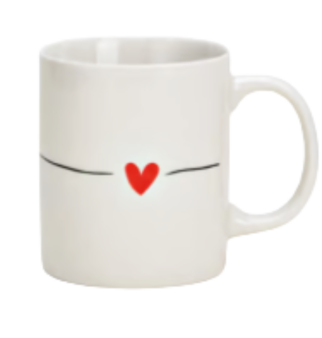Tasse kleines rotes Herz