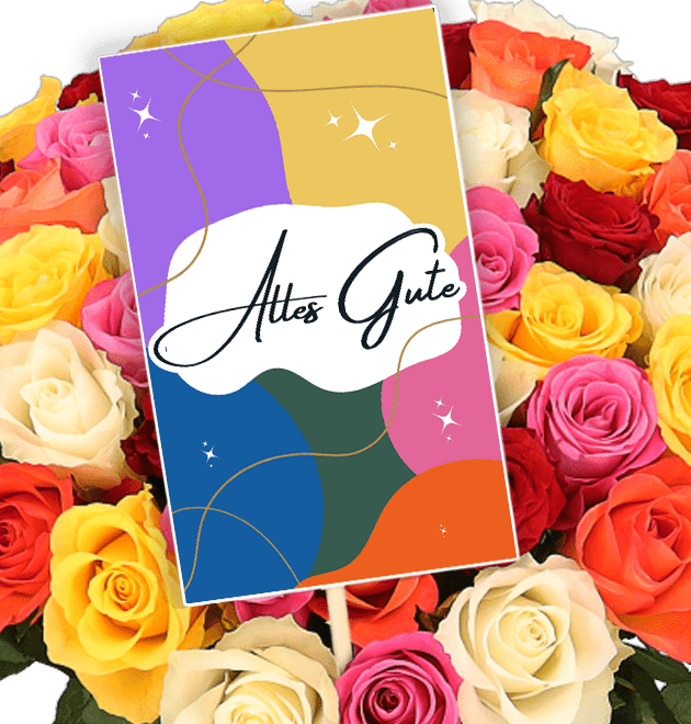 Alles Gute - Blumenstecker - Blume Ideal