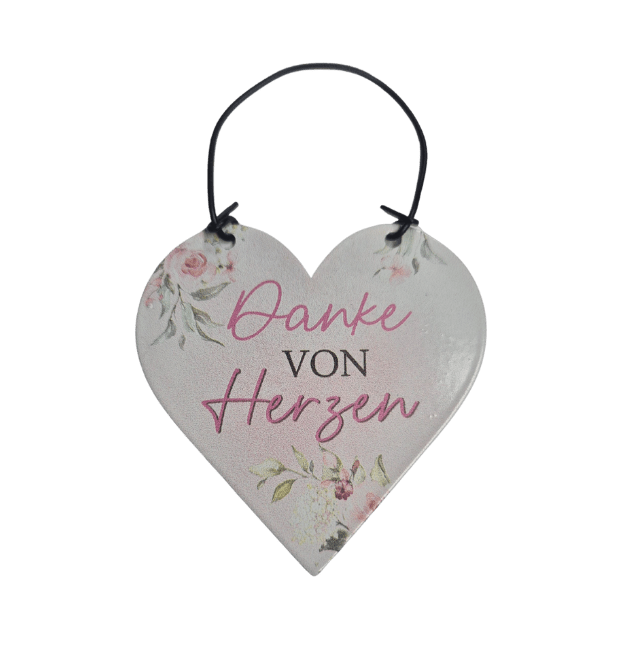 Anhänger - Danke von Herzen - Blume Ideal