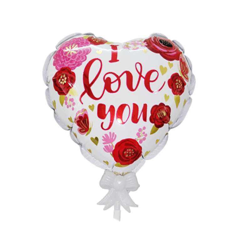 Herzballon weiß/rot - Blume Ideal