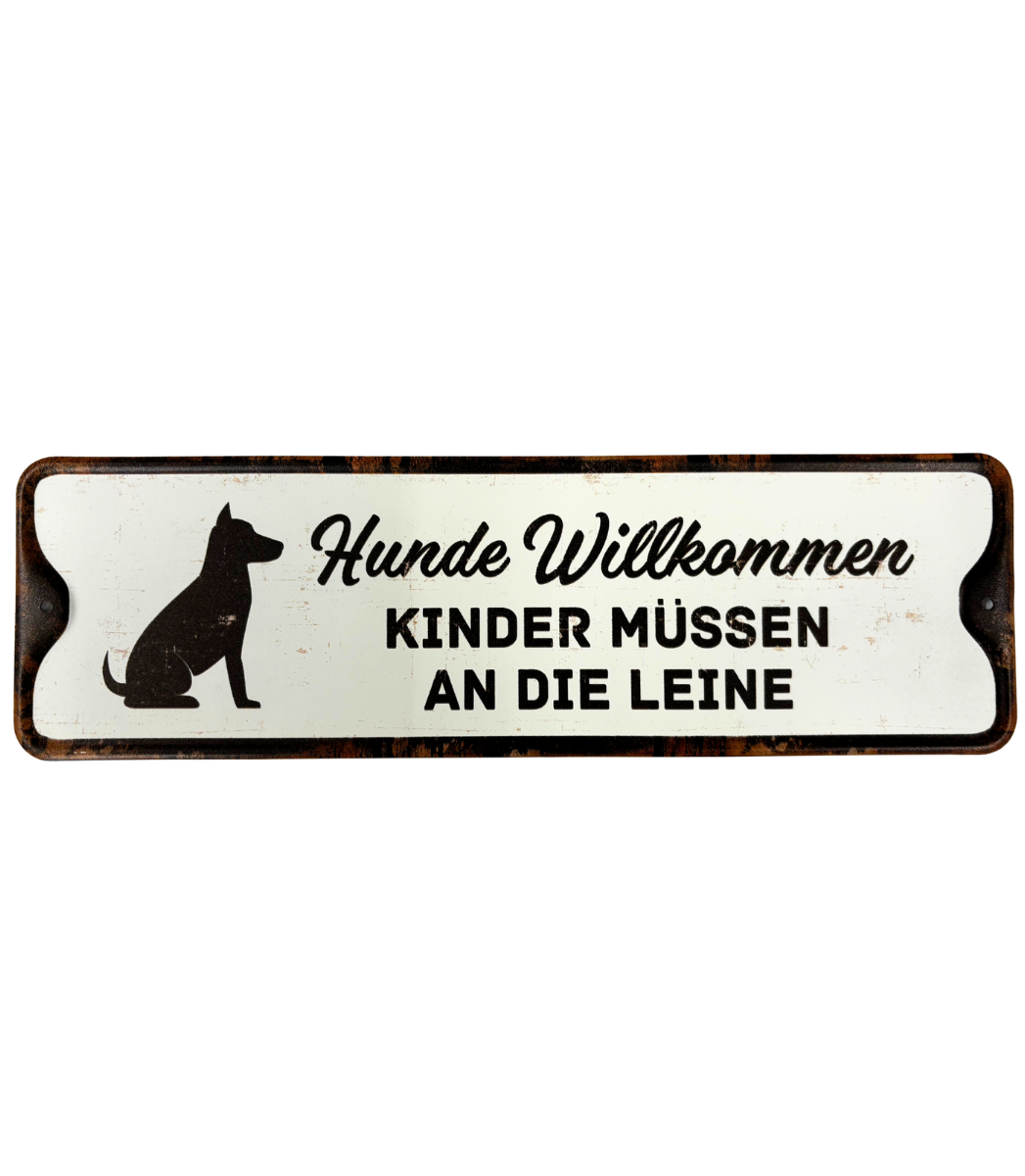 Schild "Hunde willkommen"