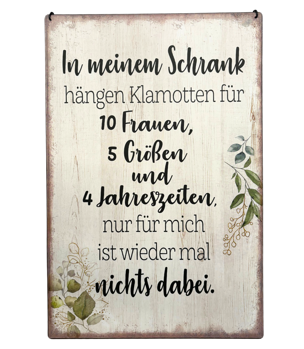 Schild "In meinem Schrank"