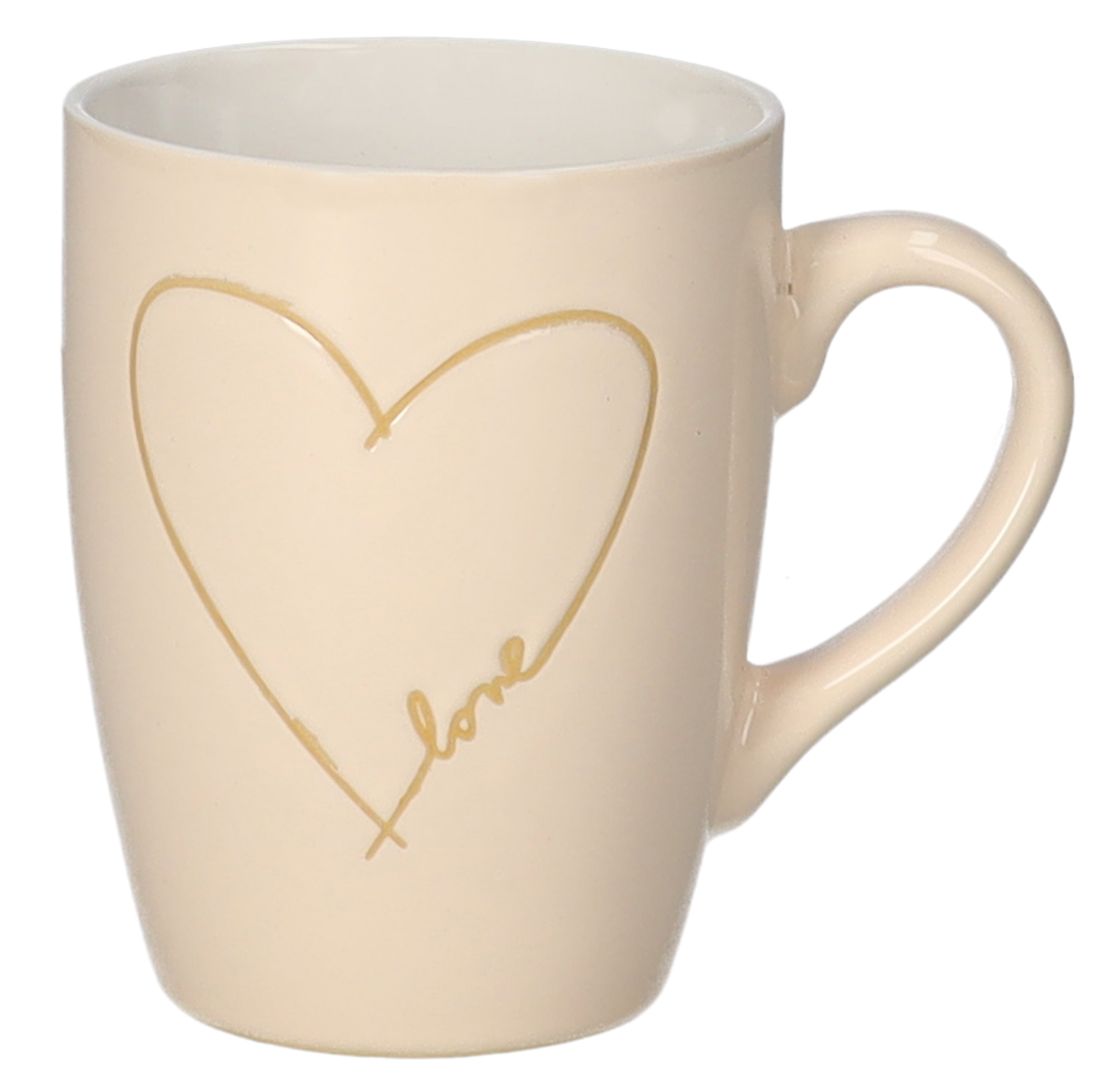 Becher 'Love' beige