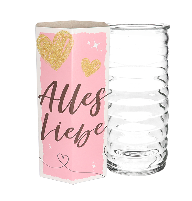 Vase  "Alles Liebe" (bis 30 Stiele)