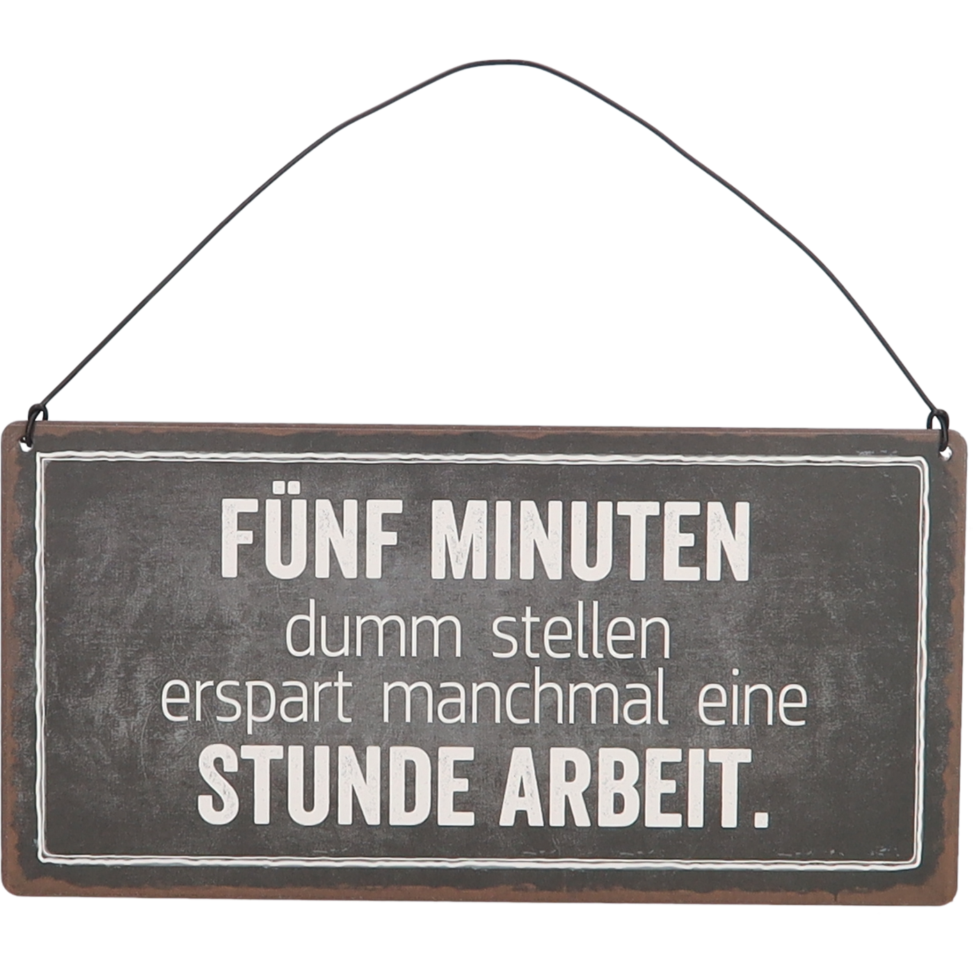 Schild "Fünf Minuten"