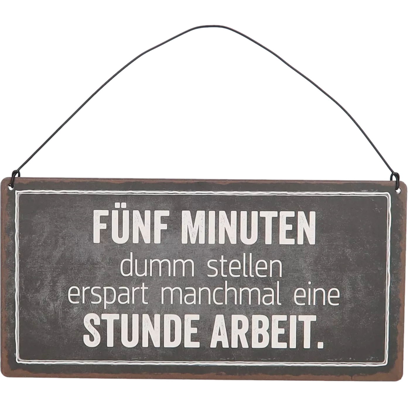 Schild "Fünf Minuten"