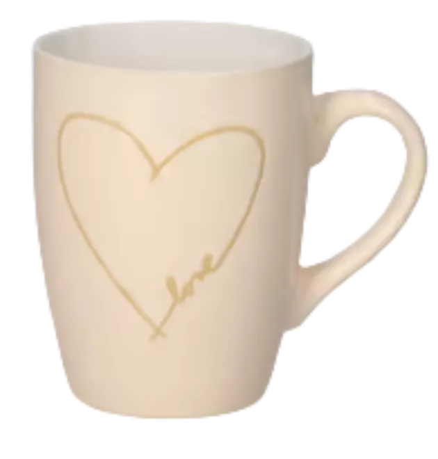 Becher 'Love' beige